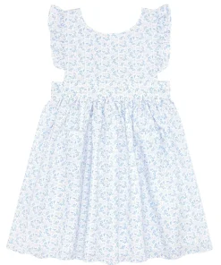 minnow Girls Pinafore Dress Briland Blue Botanic Hot