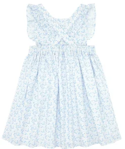 minnow Girls Pinafore Dress Briland Blue Botanic Hot
