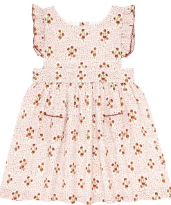 minnow Girls Pinafore Dress | Swim Raspberry Red Clearance