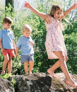 minnow Girls Pinafore Dress | Swim Raspberry Red Clearance