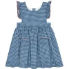minnow Girls Pinafore Dress | Swim Navy Gingham Discount
