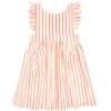 minnow Girls Pinafore Dress Calypso Coral Stripe Clearance