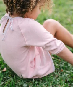 minnow Girls Pink French Terry Dress Pale Pink Best