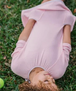 minnow Girls Pink French Terry Dress Pale Pink Best