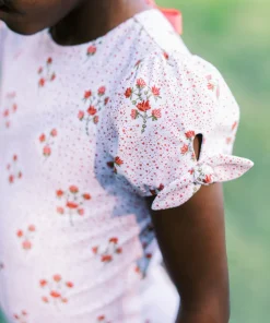 minnow Girls Puff Sleeve One Piece | Swim Raspberry Red Outlet