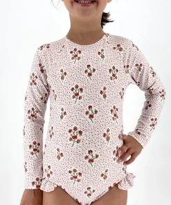 minnow Girls Rashguard One Piece | Swim Raspberry Red New