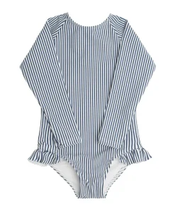 minnow Girls Rashguard One Piece | Swim Navy Stripe Online
