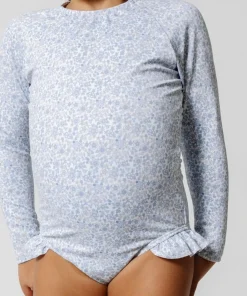 minnow Girls Rashguard One Piece Slate Floral Sale