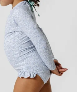 minnow Girls Rashguard One Piece Slate Floral Sale
