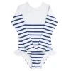 minnow Girls Rashguard One Piece | Swim Breton Stripe Sale