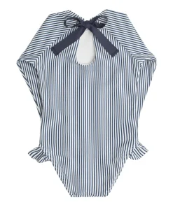 minnow Girls Rashguard One Piece | Swim Navy Stripe Clearance