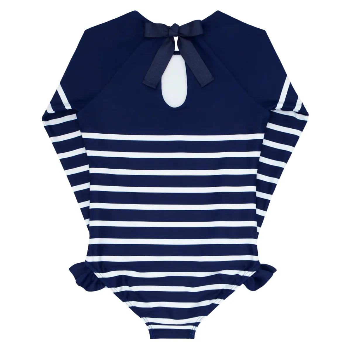 minnow Girls Rashguard One Piece | Swim Navy Breton Stripe Fashion