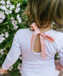 minnow Girls Rashguard One Piece Antique Floral Clearance