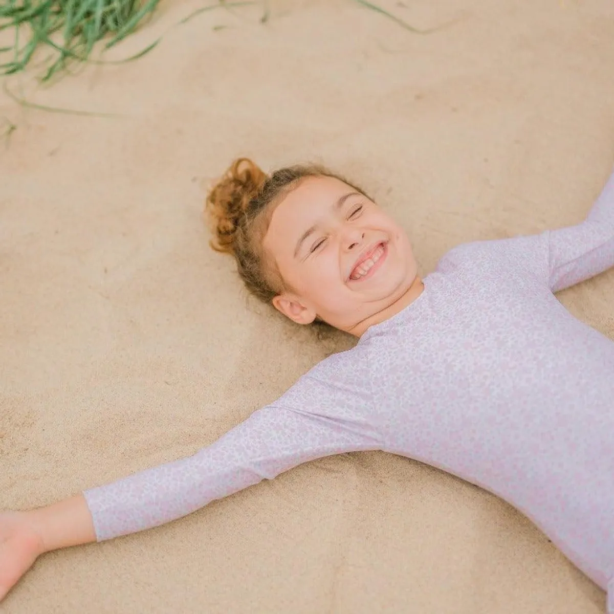 minnow Girls Rashguard One Piece Antique Floral Clearance