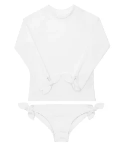 minnow Girls Rashguard Set Alys White Fashion