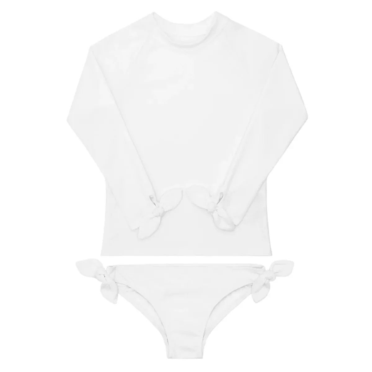 minnow Girls Rashguard Set Alys White Fashion
