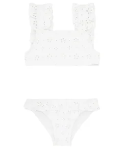 minnow Girls Ruffle Bikini White Eyelet Fashion