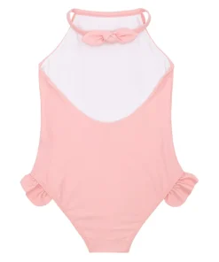 minnow Girls Ruffle Halter One Piece Sorbet Pink Fashion