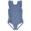minnow Girls Ruffle One Piece | Swim Navy Gingham Clearance