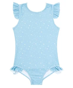 minnow Girls Ruffle Sleeve Rashguard One Piece Atlantic Star Clearance