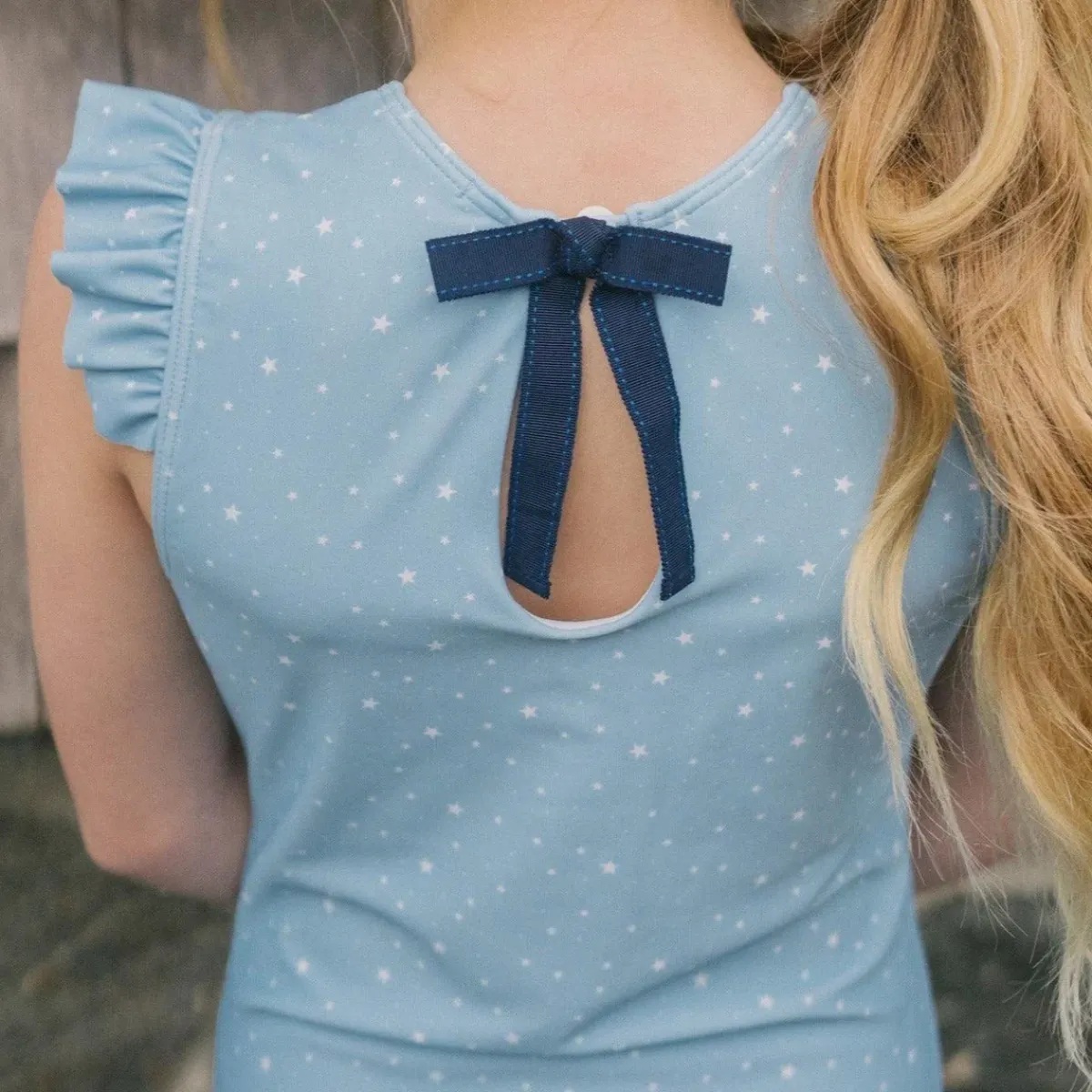 minnow Girls Ruffle Sleeve Rashguard One Piece Atlantic Star Clearance