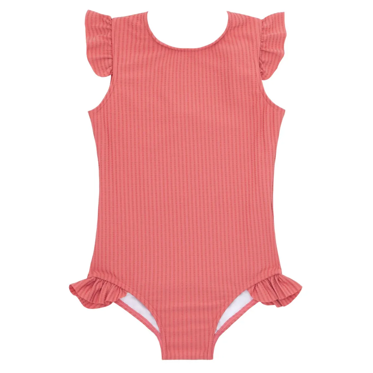 minnow Girls Ruffle Sleeve Rashguard One Piece New England Red Sale