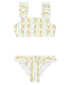 minnow Girls Ruffle Strap Bikini Linear Citrus Fashion