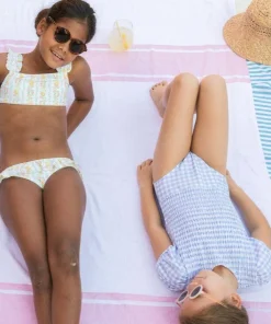 minnow Girls Ruffle Strap Bikini Linear Citrus Fashion