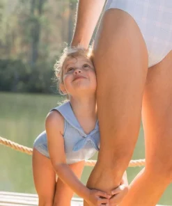 minnow Girls Sailor One Piece Mulberry Blue Dot Sale