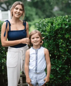 minnow Girls Set Powder Blue Stripe Best