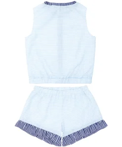 minnow Girls Set Powder Blue Stripe Best