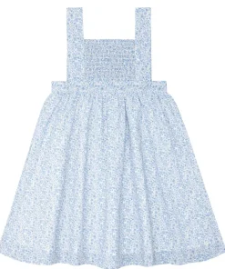minnow Girls Smocked Bib Dress Slate Floral Online