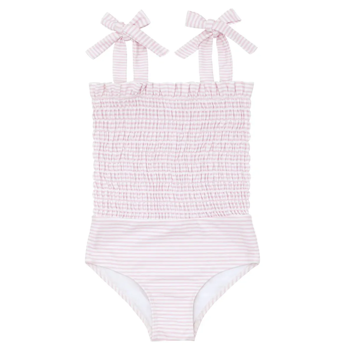 minnow Girls Smocked One Piece Pink Stripe Sale