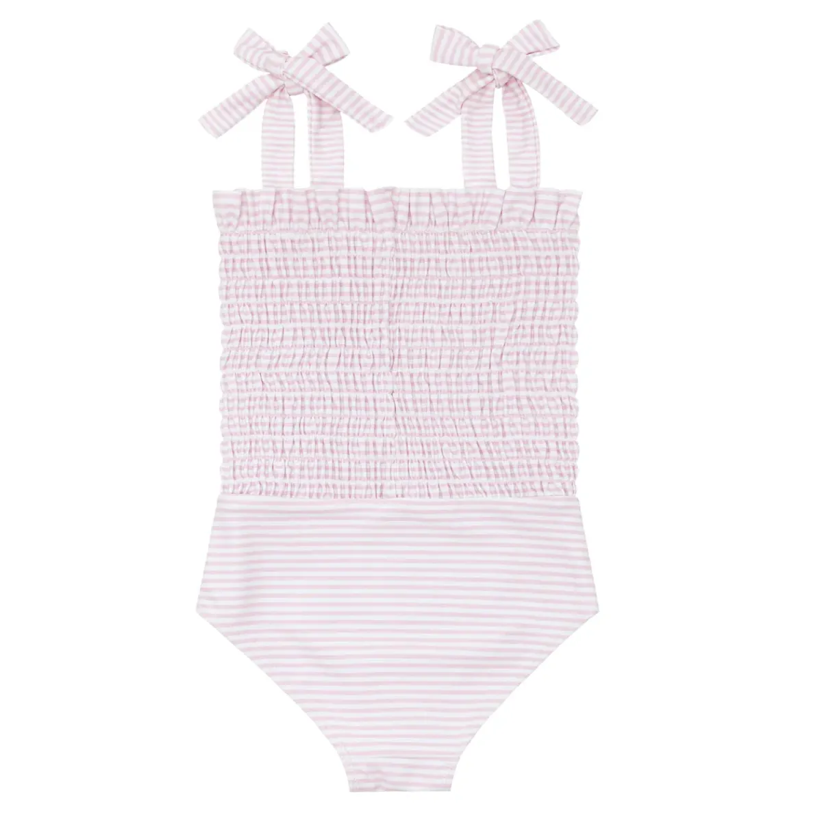 minnow Girls Smocked One Piece Pink Stripe Sale