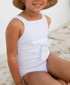 minnow Girls Tie Front One Piece Alys White Best