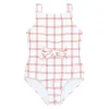 minnow Girls Tie Front One Piece Windowpane Outlet