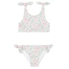 minnow Girls Tie Knot Bikini Emerald Floral Clearance