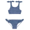 minnow Girls Tie Knot Bikini | Swim Navy Gingham Best