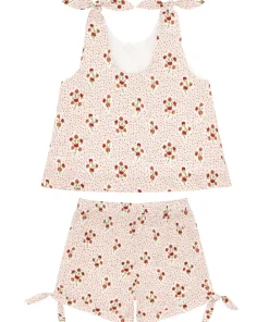 minnow Girls Tie Knot Bloomer Set | Swim Raspberry Red Discount