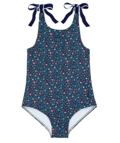 minnow Girls Tie Knot One Piece Midnight Vineyard Discount
