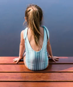 minnow Girls Tie Knot One Piece | Swim Freshwater Stripe Sale