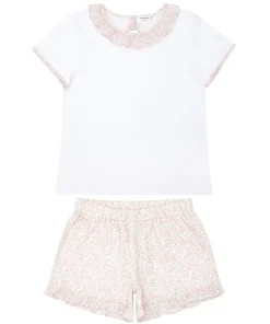 minnow Girls T-Shirt And Short Set Antique Floral Hot