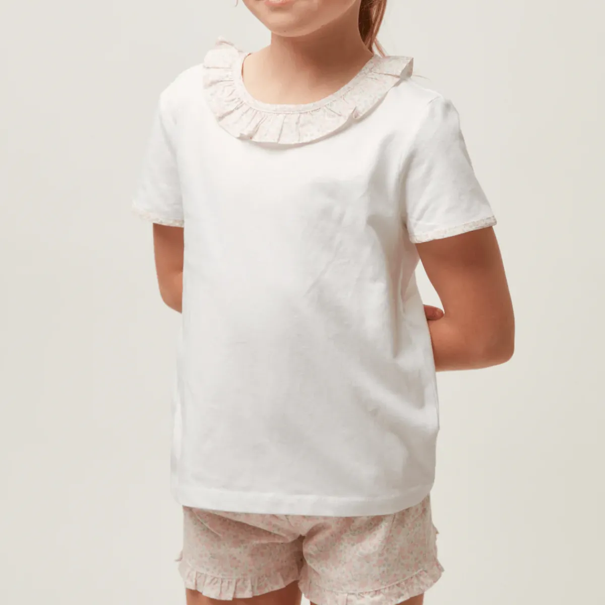 minnow Girls T-Shirt And Short Set Antique Floral Clearance