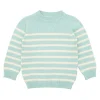 minnow Knit Sweater Mint And Cream Stripe Sale