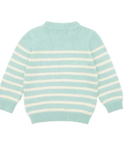 minnow Knit Sweater Mint And Cream Stripe Sale