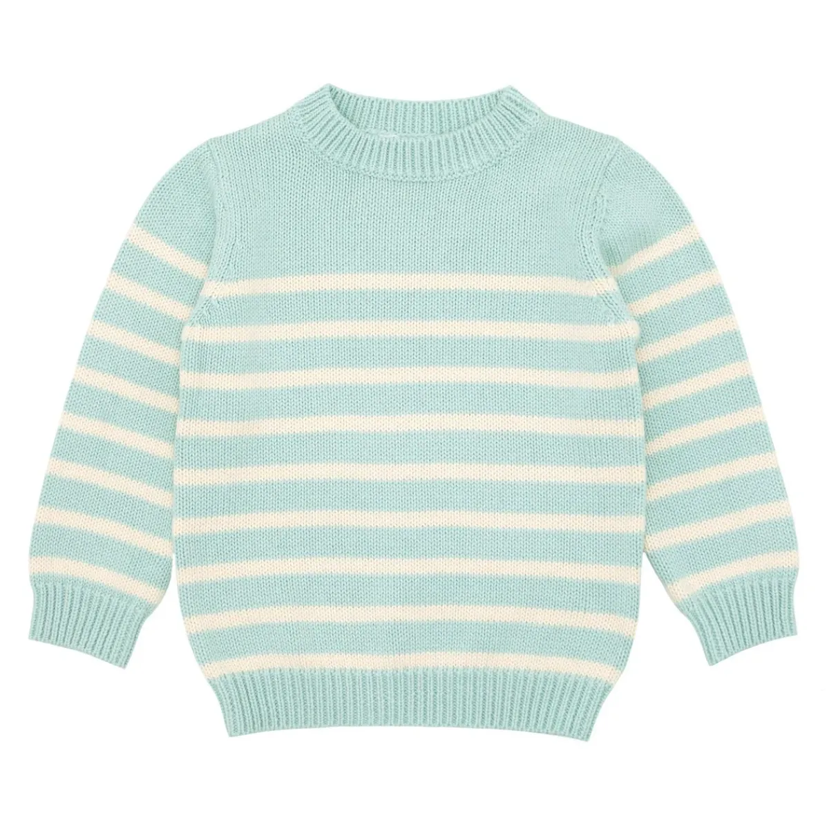 minnow Knit Sweater Mint And Cream Stripe New