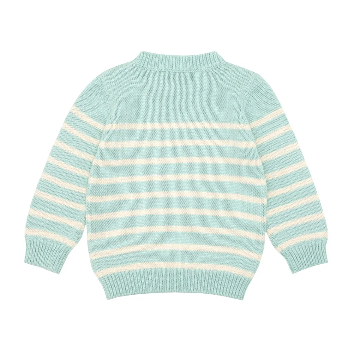 minnow Knit Sweater Mint And Cream Stripe New
