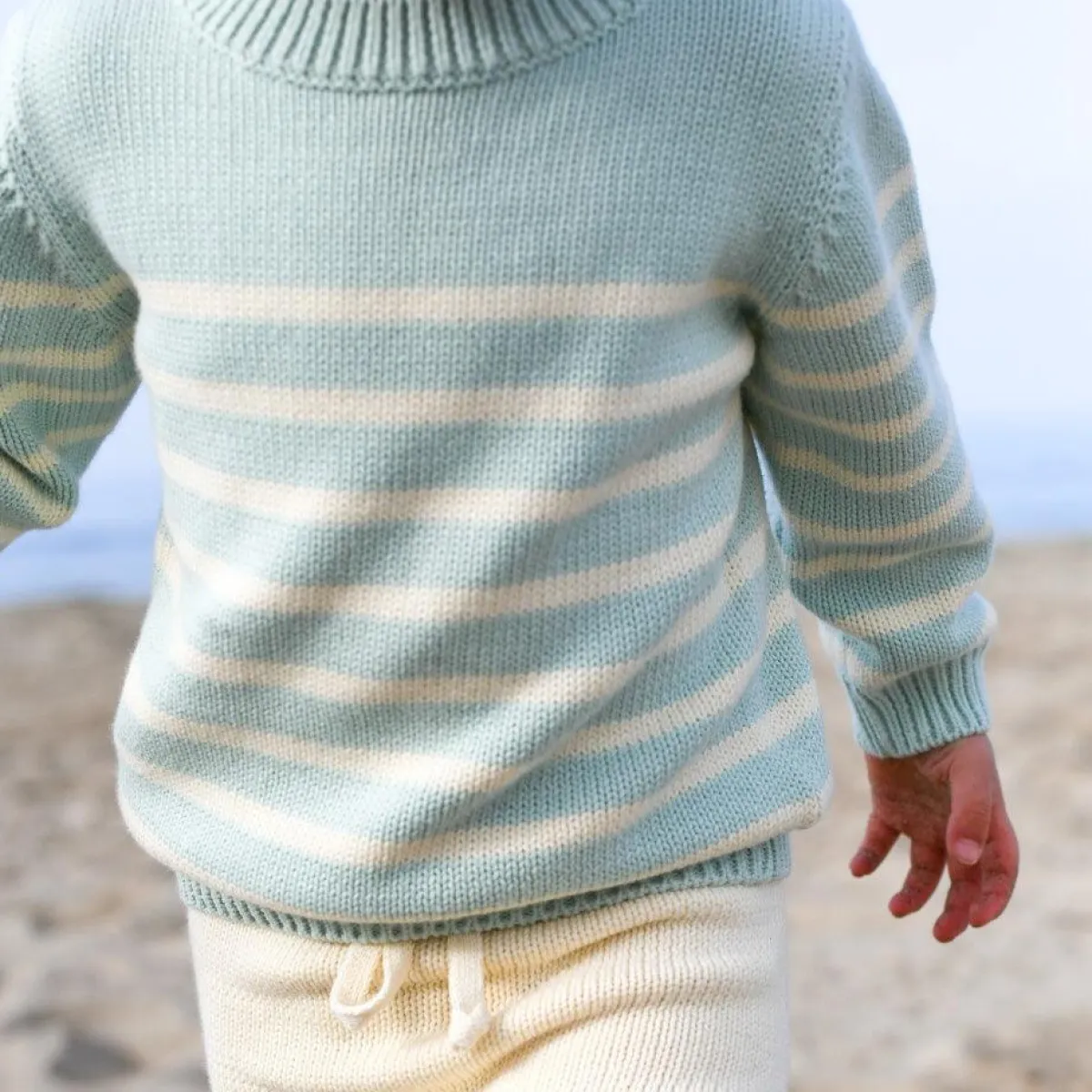 minnow Knit Sweater Mint And Cream Stripe Outlet