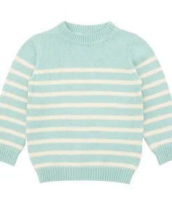 minnow Knit Sweater Mint And Cream Stripe Fashion