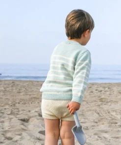 minnow Knit Sweater Mint And Cream Stripe Fashion